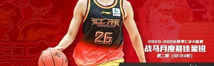 华体会体育-四次单场得分20+，庞峥麟蝉联CBA月度最佳星锐球员